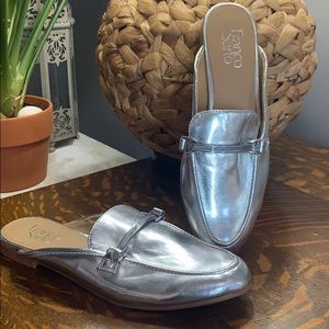 Franco Sarto silver Pippa slip ons